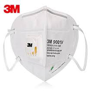 Khẩu trang chống khói bụi 3M 9001V có van thở một chiều theo tiêu chuẩn