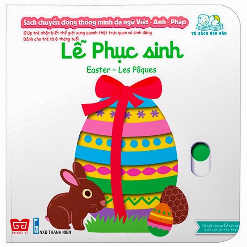 Bộ 8 cuốn sách chuyển động thông minh đa ngữ Việt - Anh - Pháp