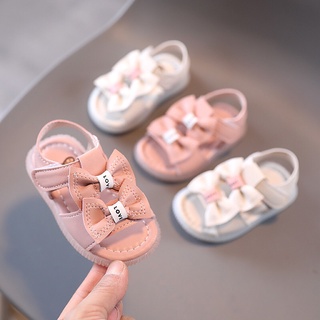 Dép cho bé-sandal cho bé gái gắn nơ xinh xắn mã B01