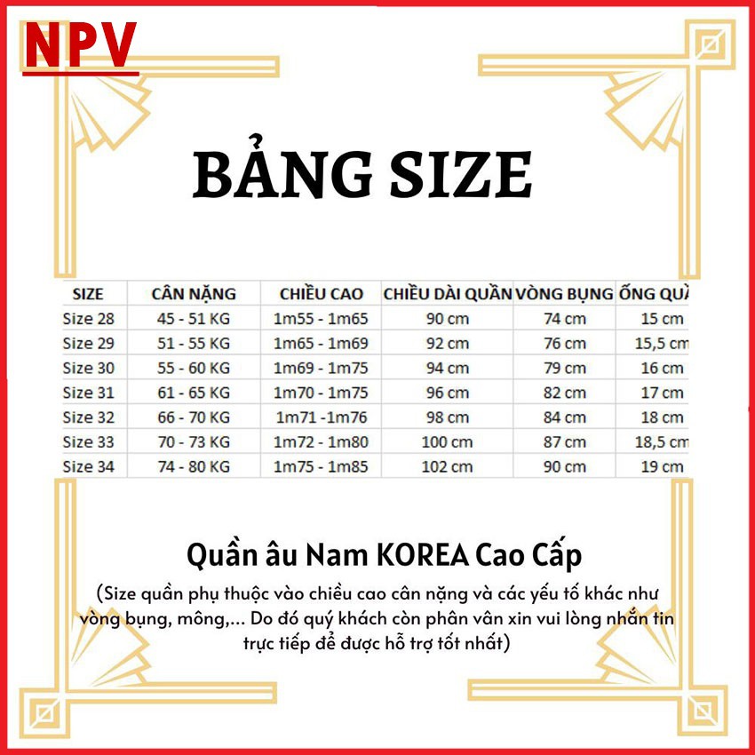 Quần âu nam NPV kẻ sọc chất vải cotton cao cấp , chuẩn thiết kế hàn quốc, cực tôn dáng, lịch sự, trẻ trung | WebRaoVat - webraovat.net.vn