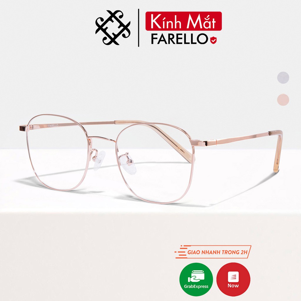 Gọng kính cao cấp nam nữ FARELLO Storge mắt tròn vuông chất liệu TITANIUM màu sắc thời trang