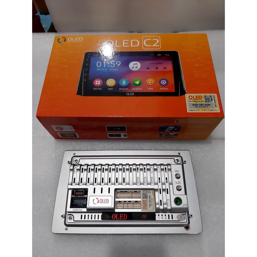 Màn Hình Android Oled C2 Theo Xe Lancer 2006 - 2009, kèm dưỡng và jack nguồn zin