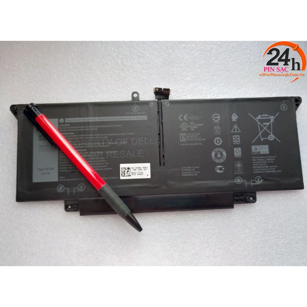 PS24. Pin Dành Cho Laptop Dell Latitude 7310 7.6V 39Wh Mã JHT2H 35J09 Chính Hãng