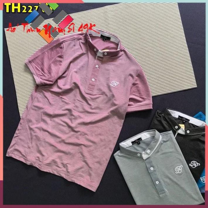Miễn Phí Ship Đơn ⚡️ Hàng VNXK ⚡️ - Áo Thun Nam Nữ Có Cổ Xuất Khẩu Cao Cấp Cá Sấu Thái Gân Nổi chữ B