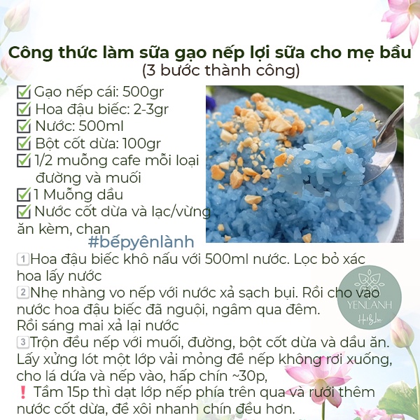 Gạo Nếp Cái Hóa Vàng Bắc Bộ 250gr-500gr-1kg Yenlanhnatural