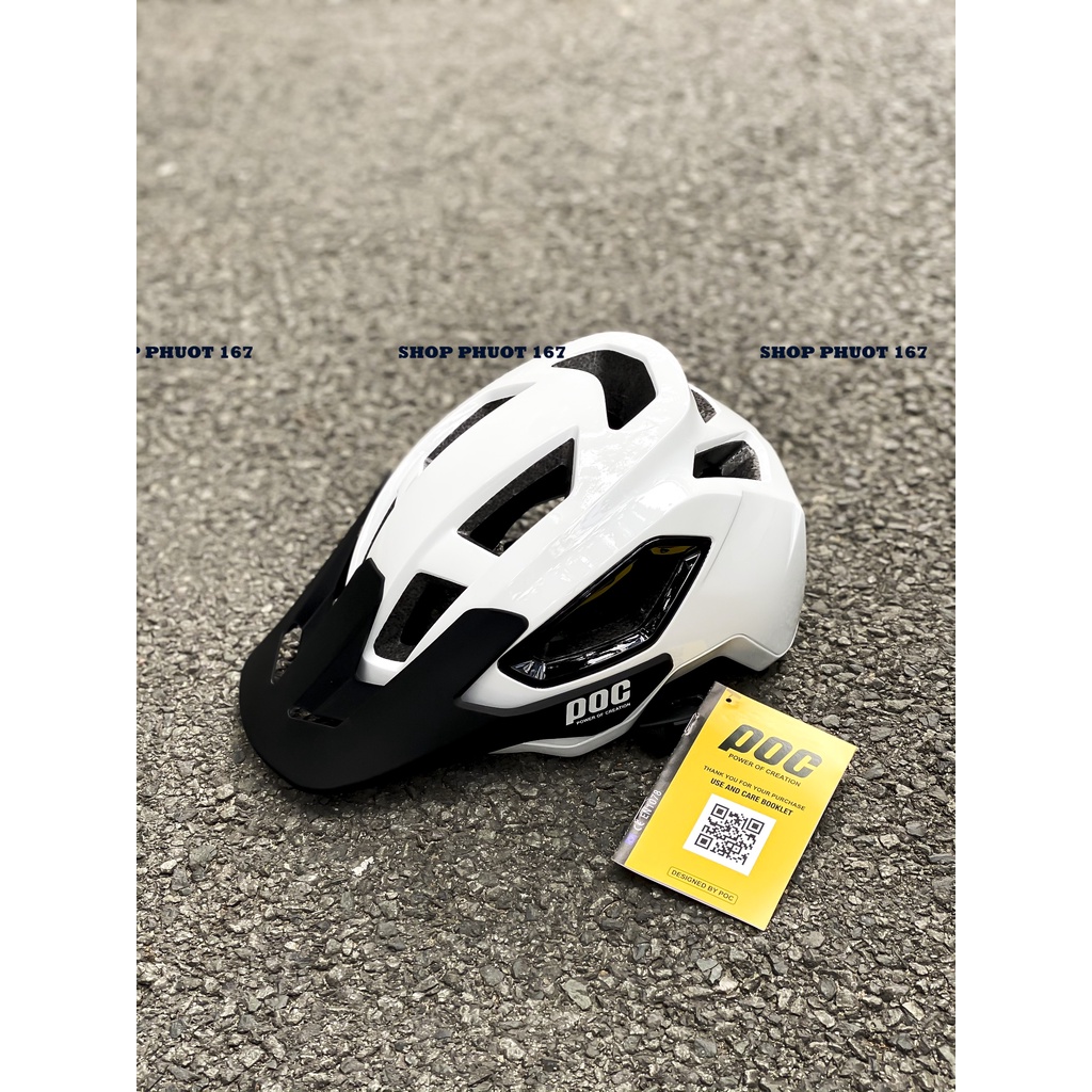 NÓN POC P18 BẢN MÀU TRẮNG KIM TUYẾN CHÍNH HÃNG 2022