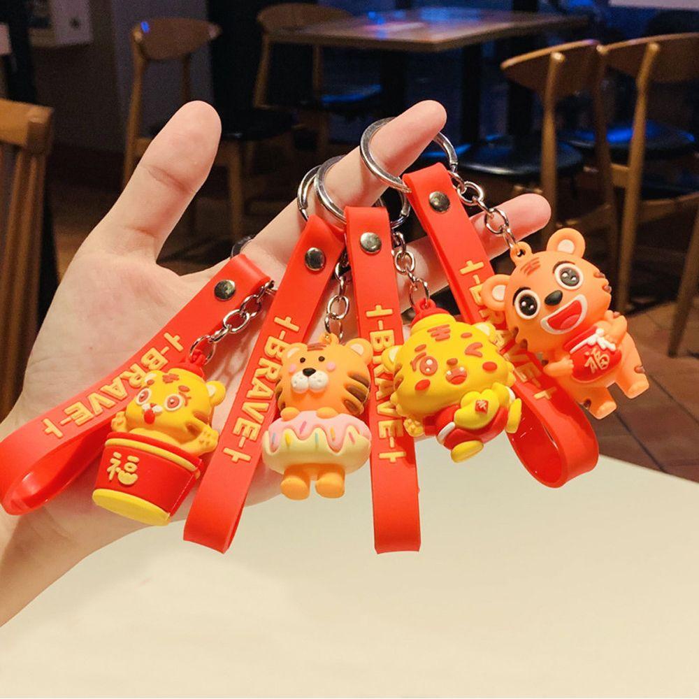 Móc Khóa Họa Tiết Hổ Hoạt Hình Đáng Yêu