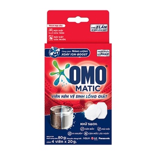 Hộp 4 viên nén vệ sinh lồng giặt omo matic 80gr