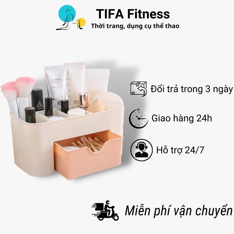 Kệ đựng mỹ phẩm mini nhiều ngăn, nhỏ gọn có ngăn kéo sắp xếp ngăn nắp đồ dùng.