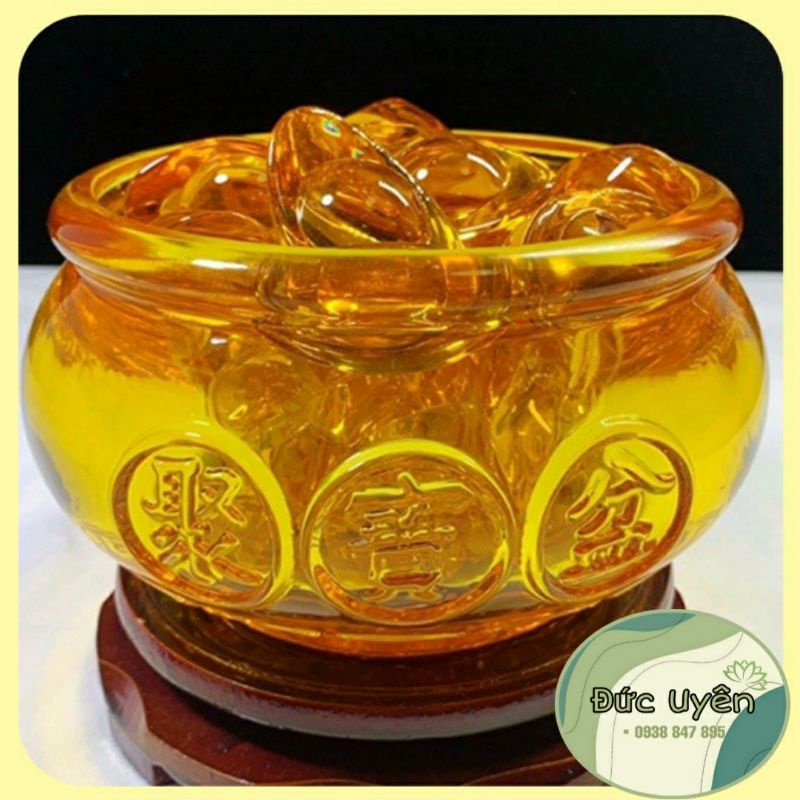 Hũ vàng Bát Tụ Bảo Lưu Ly Chiêu Tài Lộc - 3 size