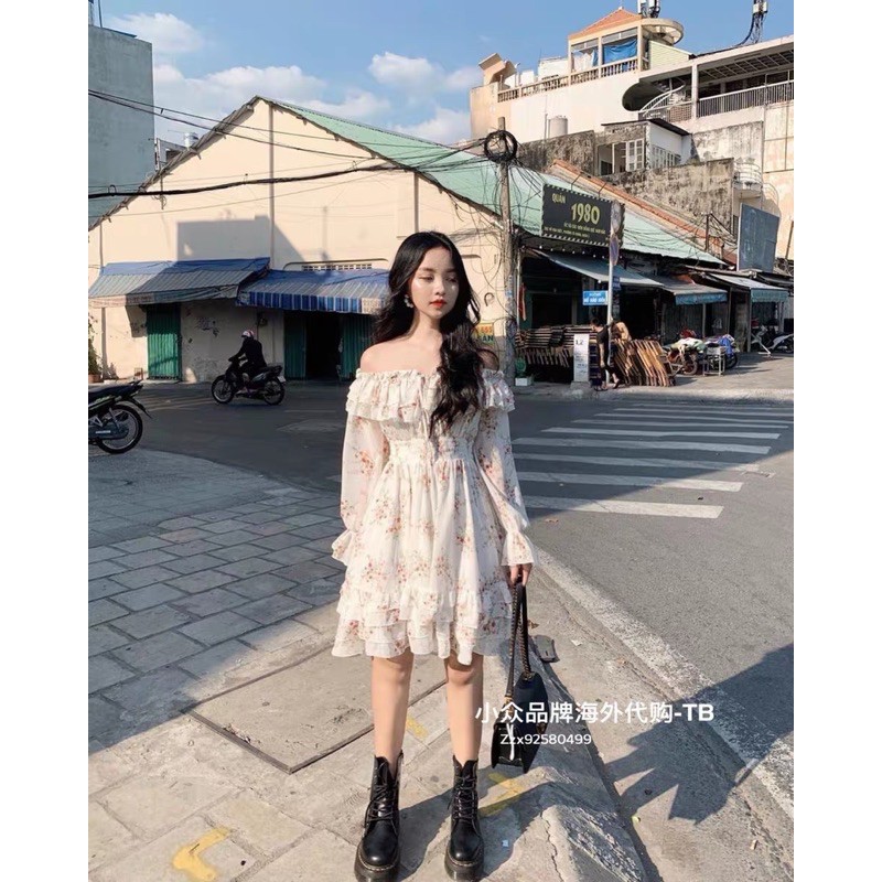 VÁY HOA NHÍ TRỄ VAI HÀNG QUẢNG CHÂU 2 LỚP SIÊU XINH | BigBuy360 - bigbuy360.vn