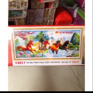 Tranh đính đá mã đáo thành công kt 150x66