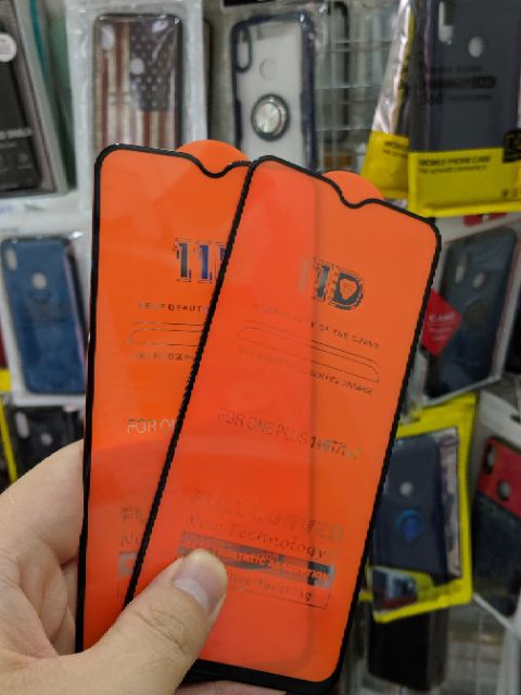 Kính cường lực 11D cho Redmi Note 8 / OnePlus 6T / OnePlus 7 dùng chung Full màn ôm viền 2.5D chất đẹp cao cấp