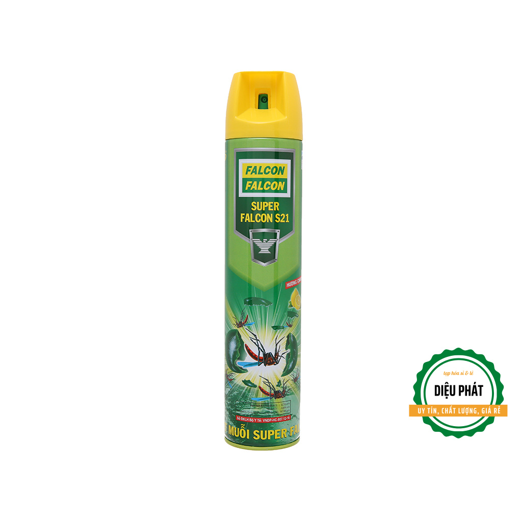 ⚡️ Bình Xịt Côn Trùng, Bình Xịt Muỗi Falcon S21 Hương Chanh 600ml