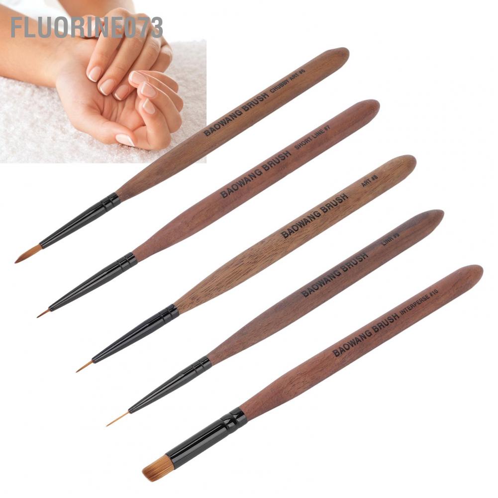 Công cụ cọ làm móng quả óc chó bút vẽ móng dòng kéo trị liệu bằng ánh sáng đầu tròn miệng phẳng sơn gradient bút 【Fluorine073】
