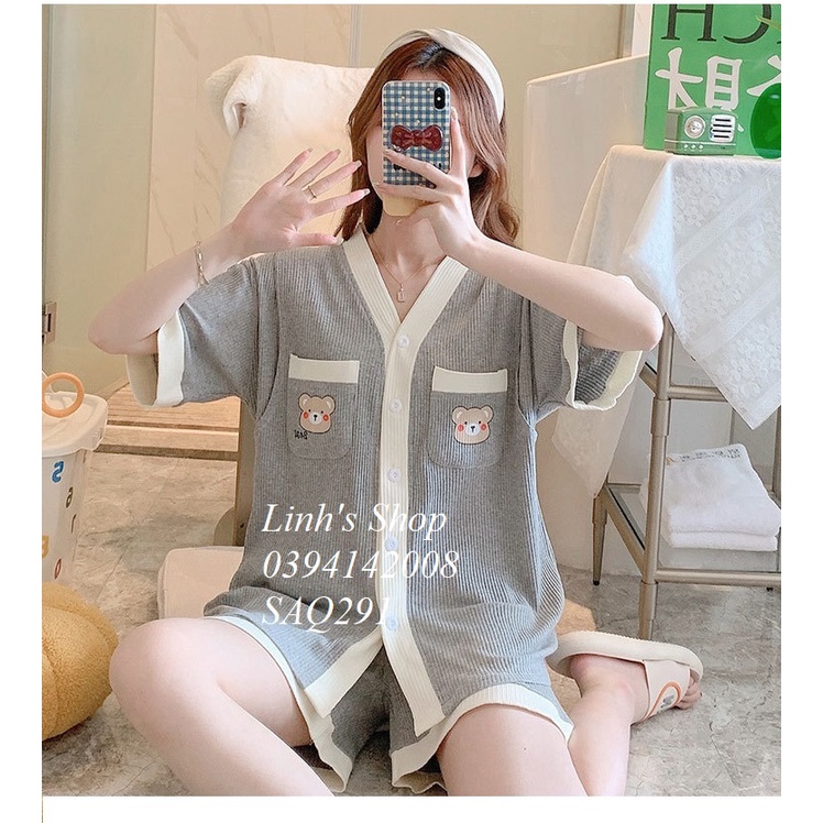 Set Bầu Bộ Bầu Mặc Nhà Sau Sinh Cho Bé Bú Bé Ti-SAQ291