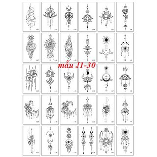 🍀Bộ xăm tạm thời 15 ngày (gồm 2 loại: xăm mực + xăm dán)