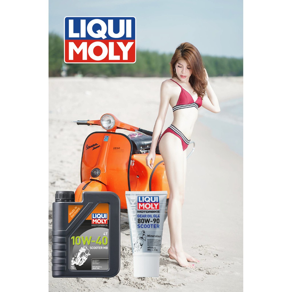 COMBO NHỚT LIQUI MOLY SCOOTER 10W40 MB 1L DÀNH CHO XE GA + NHỚT HỘP SỐ LIQUI 150ML