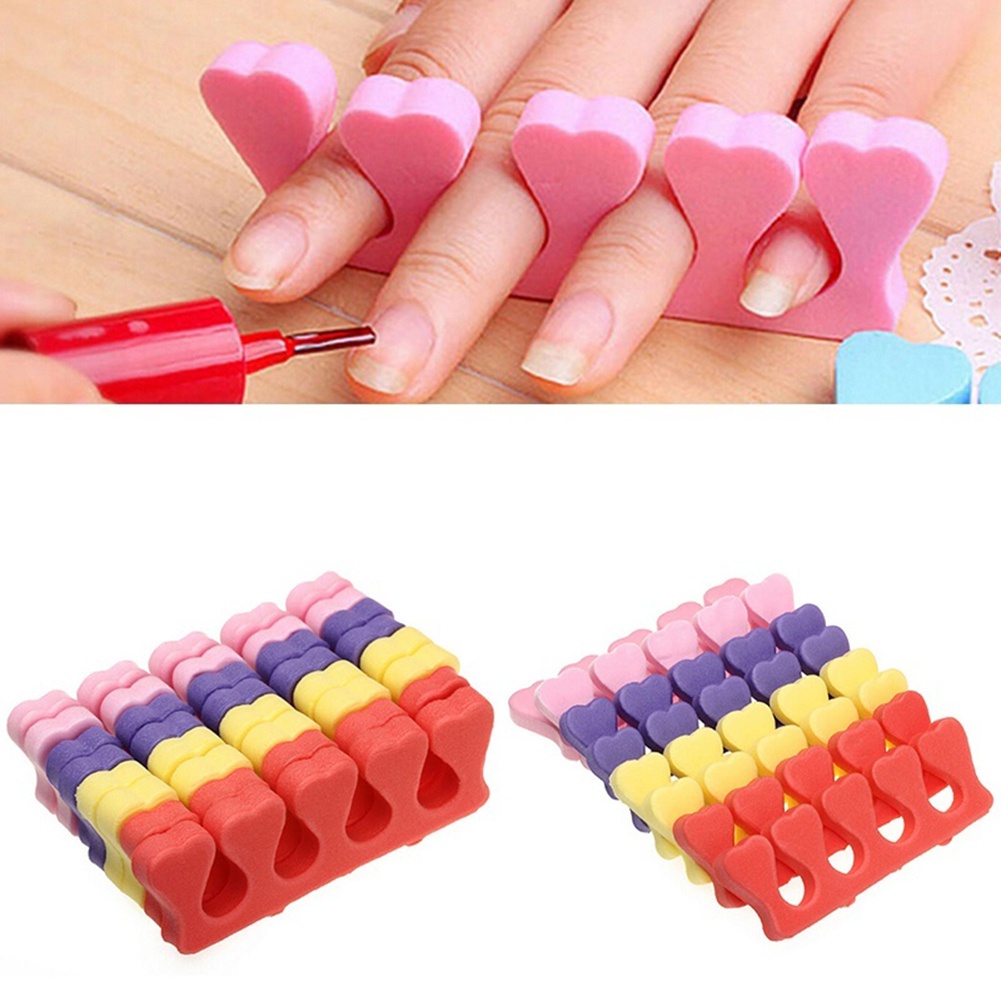 Set 10 / 20 Miếng Xốp Mềm Tách Ngón Chân Để Làm Móng Tại Nhà / Salon
