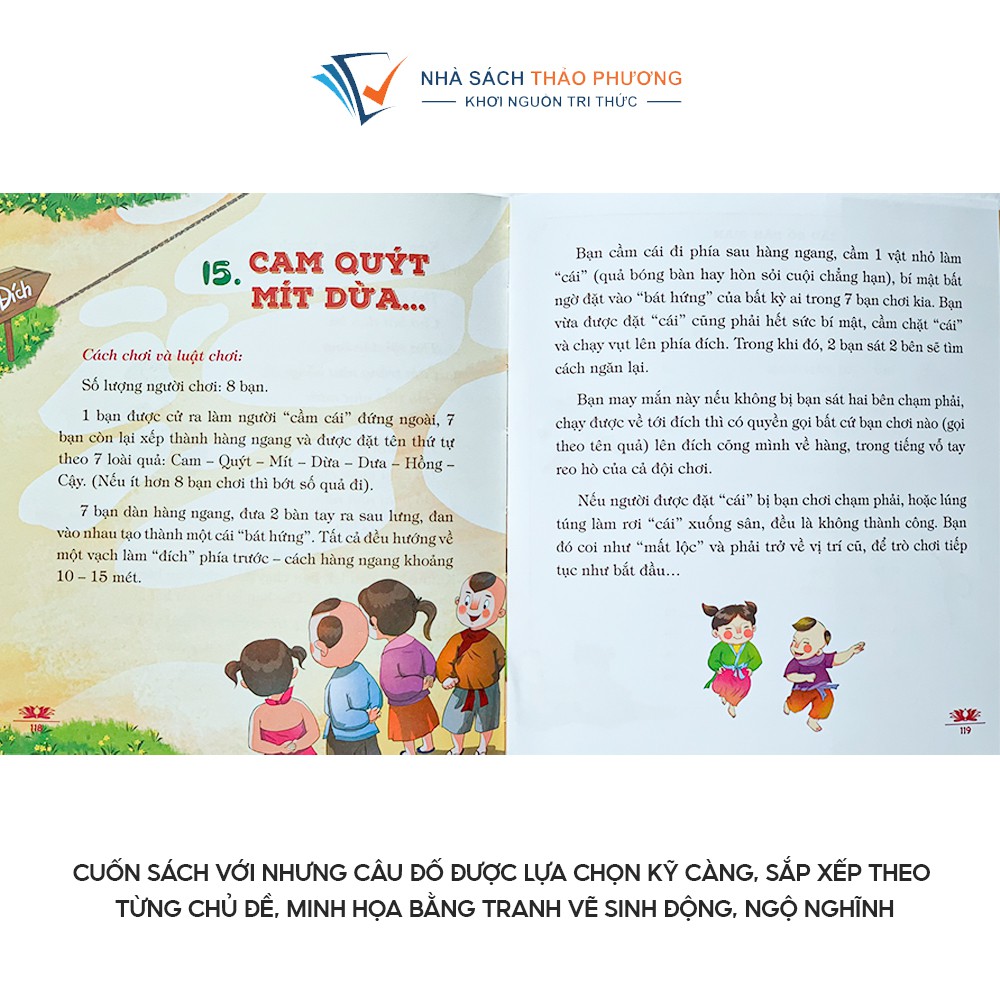 Sách - Câu đố và trò chơi dân gian bằng tranh cho bé tập đọc kích thích tư duy