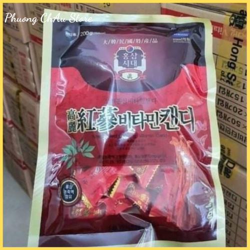 Kẹo hồng sâm vitamins Hàn Quốc 200gr