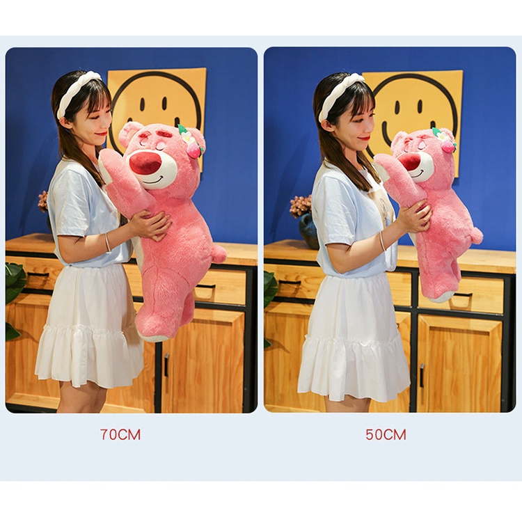 Gấu Nhồi Bông Hình Trái Dâu Tây Cỡ Lớn Siêu Mềm Mại Dễ Thương losto