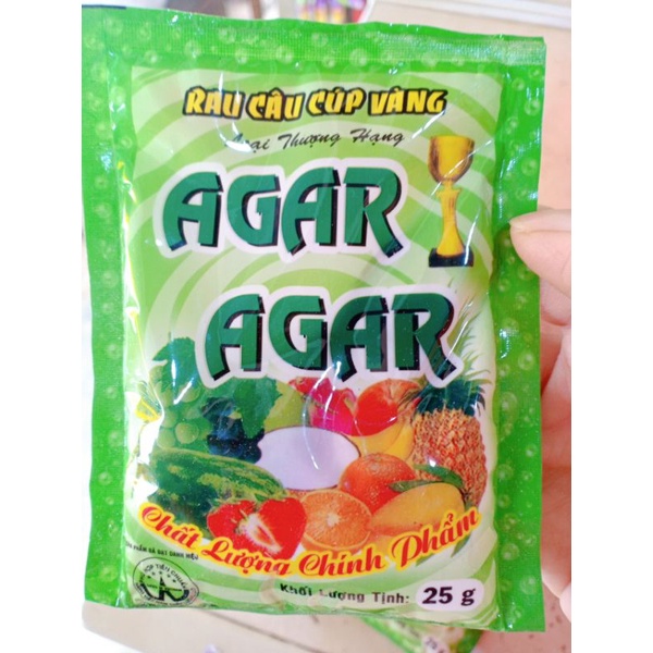 Bột Rau Câu Giòn Agar Agar Gói 25g ⚡ FREESHIP ⚡Bột Rau Câu Cúp Vàng Thượng Hạng