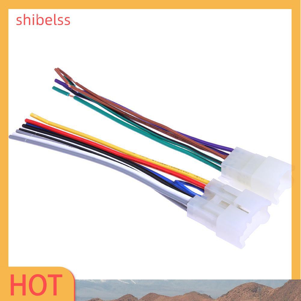 （ʚshibelss）2pcs Stereo CD Player Radio Wiring Harness Wire Adapter Plugs for Toyota