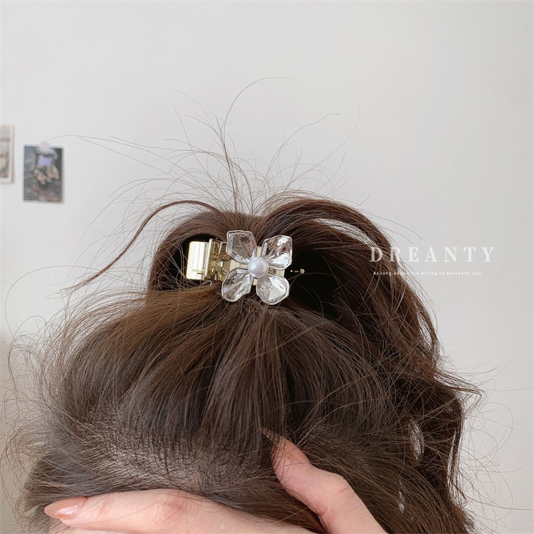 Kẹp Tóc Hình Hoa Đính Ngọc Trai Đơn Giản Thời Trang Cho Nữ