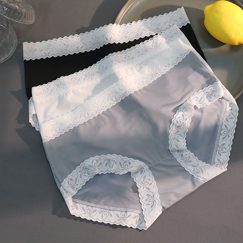 Quần Lót Cotton Lụa Lạnh Không Đường May Kháng Khuẩn Phong Cách Hàn Quốc Nhật Bản Cho Nữ