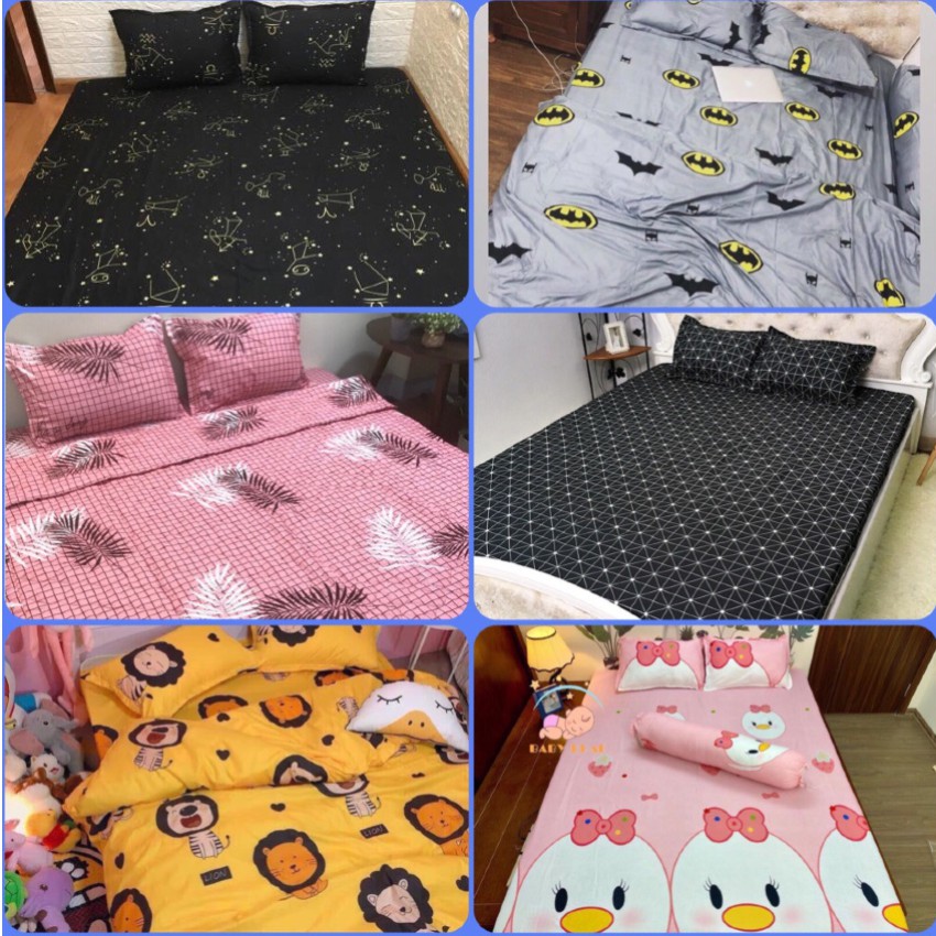 Thanh lí gấp bộ ga gối polly 1m6 1m8 ⚡️1 drap + 2 áo gối mới 2023