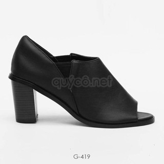 Giầy nữ | Giầy công sở | Giầy cao gót da thật, giầy hở mũi cổ cao da nguyên miếng dày dặn mềm êm
