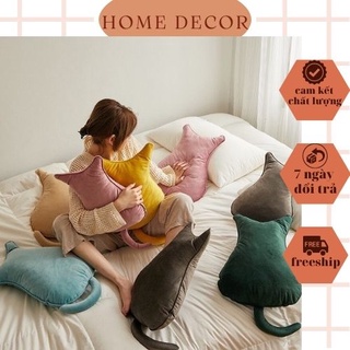 Gối ôm hình mèo, tựa lưng ghế văn phòng, tựa trang trí sofa nhiều màu, hàng cao cấp