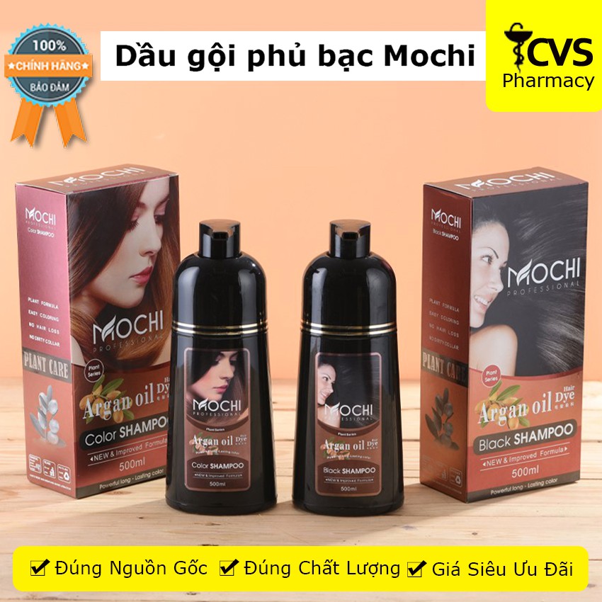 Dầu Gội Phủ Bạc Mochi 500ml - Giúp Tóc Óng Mượt, Bí Quyết Từ Nhật Bản - cvspharmacy