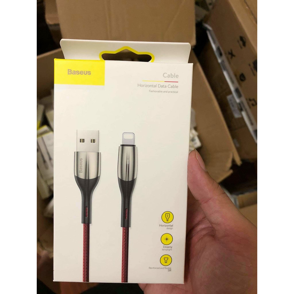 [CHÍNH HÃNG] Cáp sạc nhanh iPhone - Cáp Lightning Baseus - Siêu bền - Chống Gẫy Đứt - Có Đèn LED BH 12 THÁNG 1 ĐỔI 1