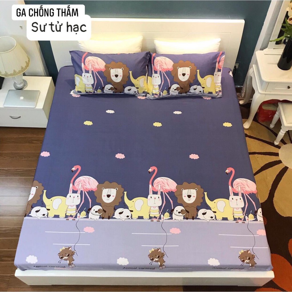 Ga chống thấm cotton HÀN QUỐC không nóng, không bí, thoáng mát - Ga chống thấm cotton bảo vệ đệm  Ấm Êm Decor