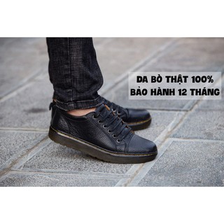 Giày Nam Dr Martens Đen - Da Bò Thật 100%