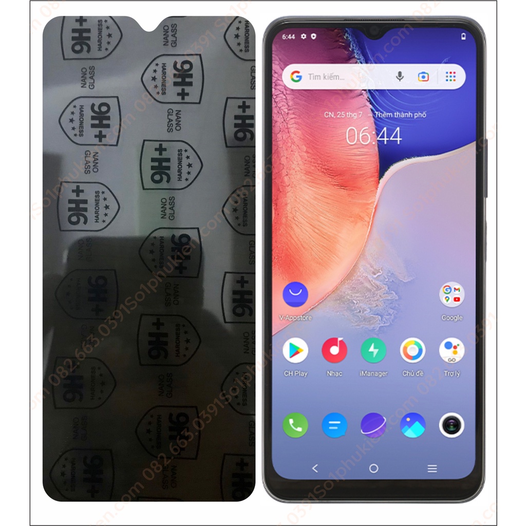 Dán cường lực chống nhìn trộm Vivo y15s / y15a / y01 dẻo nano