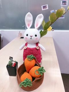 Thỏ len Handmade - màu váy tự chọn