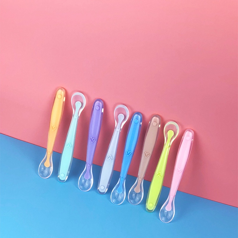 Muỗng Tập Ăn Bằng Silicon Mềm Chống Trượt Cho Bé