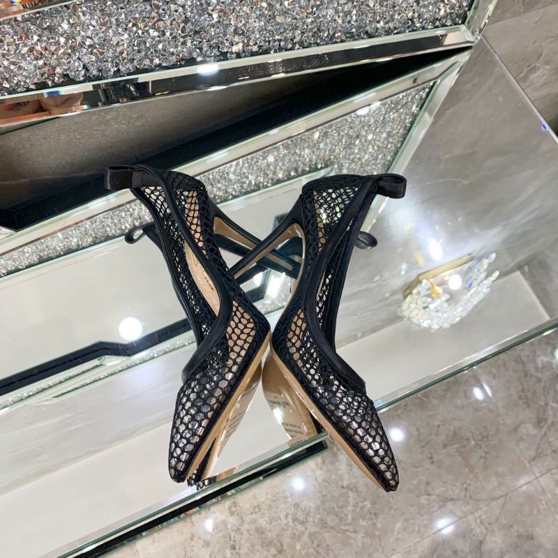 Giày cao gót nữ dạng lưới mũi nhọn gót 10,5cm gianvito Rossi
