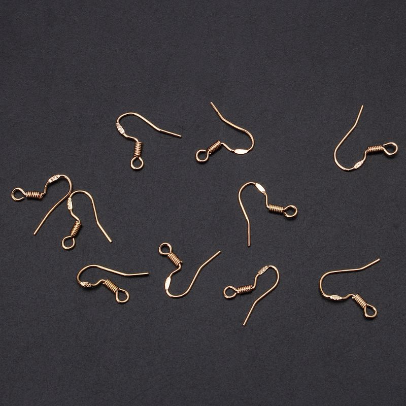 SENG 10Pcs 925 Silver Plated DIY Earring Hooks Ear Wire Anti Allergy Jewelry Findings