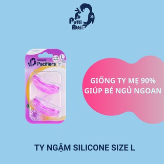 Ty ngậm/ ty giả Silicone mềm cho bé ( 6 -18 tháng) hàng chính hãng Hàn Quốc ( 2 chiếc/set)