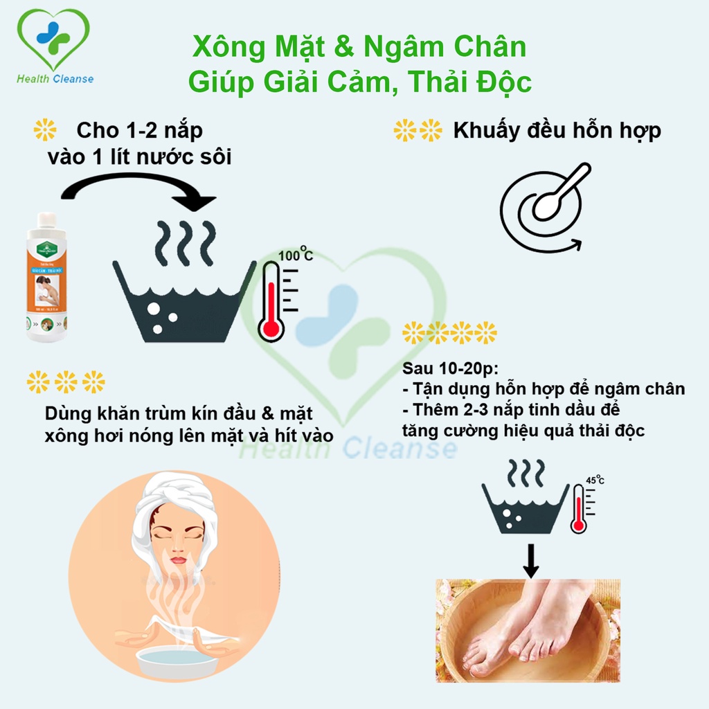 Tinh dầu xông giải cảm thải độc Thảo Nguyên 500ml