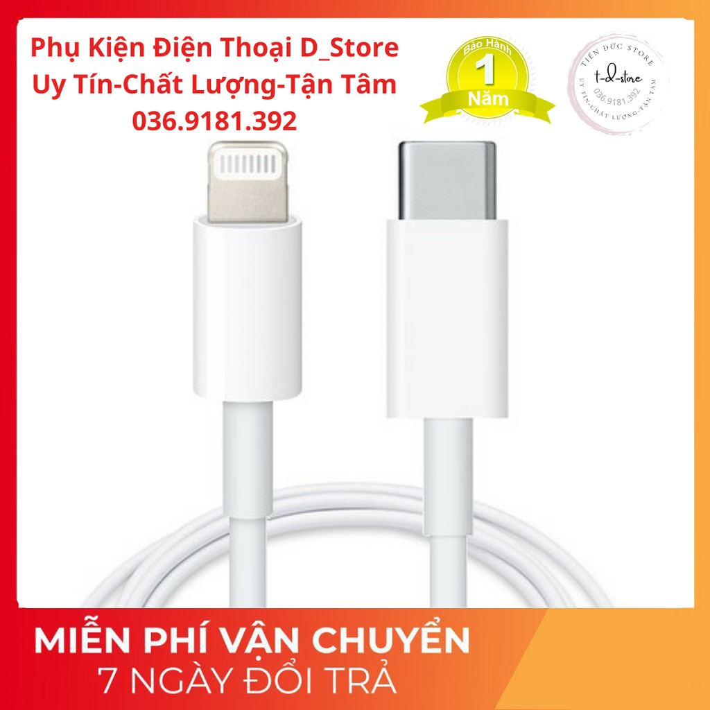 Cáp Sạc Nhanh IPhone USB-C Ra Lightning 18W.