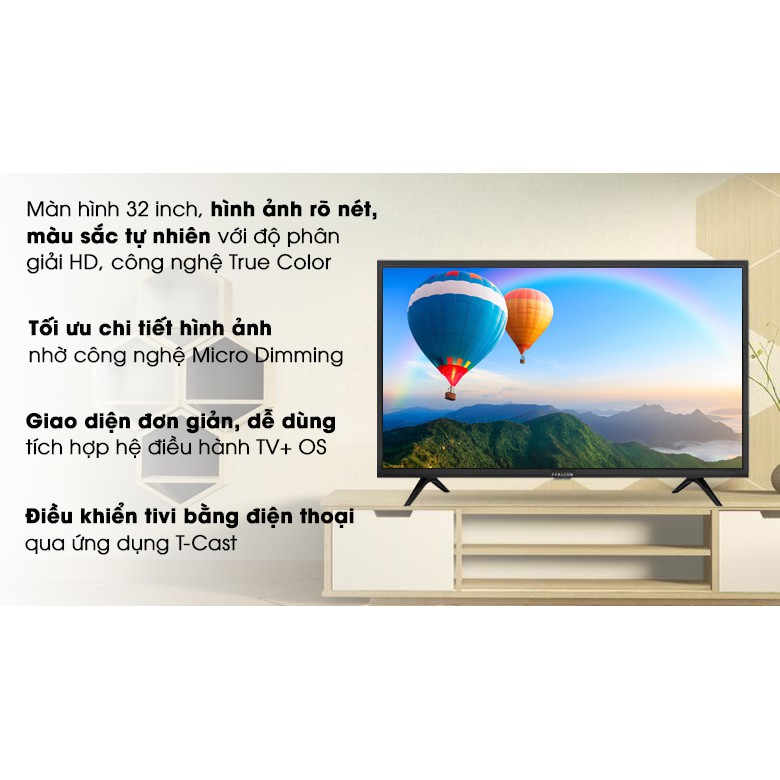 Smart Tivi FFalcon 32 inch 32SF1 moi 99.99% likenew bao hanh 3 nam