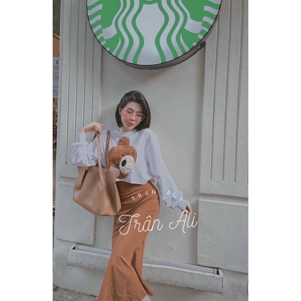 Set đồ nữ, sét váy nữ mùa đông nâu đất kèm áo gấu lông siêu dễ thương form chuẩn việt hàng cao cấp Tây Thi Shop | BigBuy360 - bigbuy360.vn