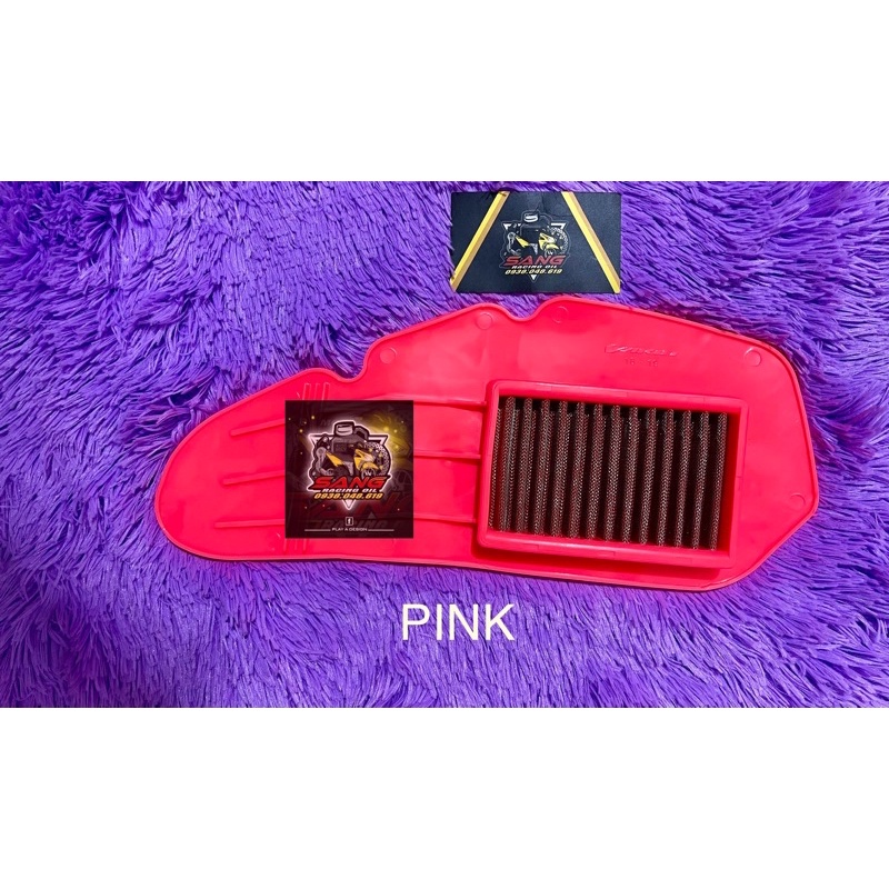 Lọc gió thép màu HỒNG cho Vario/Click/Airblade..