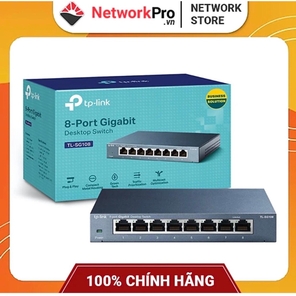 Bộ chia mạng/Switch 8 cổng RJ45 10/100/1000Mbps TP-Link LS108G Gigabit