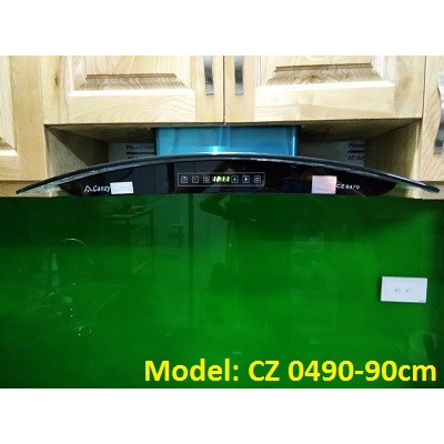 Máy hút mùi kính cong Canzy CZ 0490 (Cảm ứng, Có điều khiển từ xa, Có hẹn giờ, Cảm biến hút khói tự động)